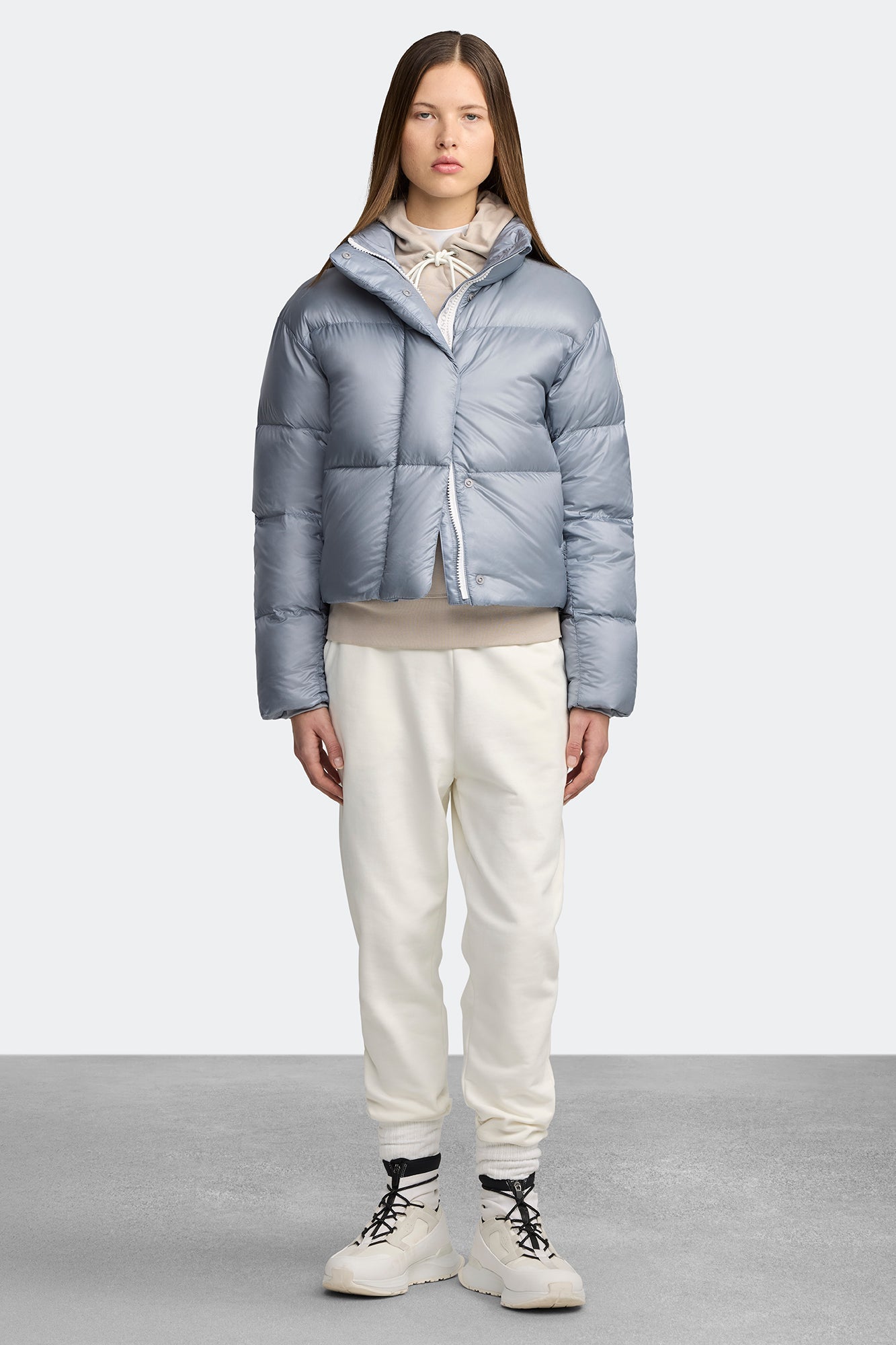 Cypress Cropped Puffer White Label