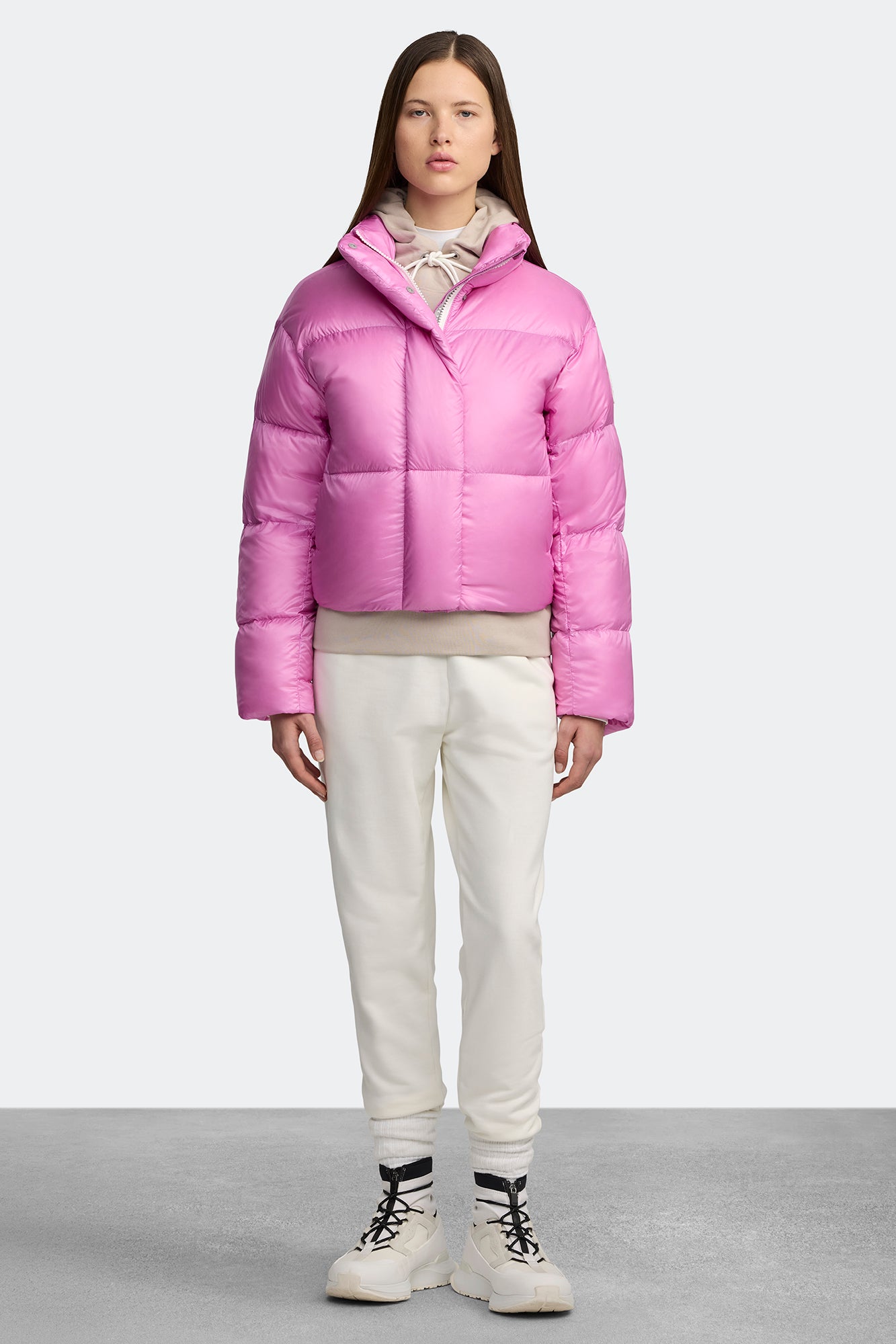Cypress Cropped Puffer White Label