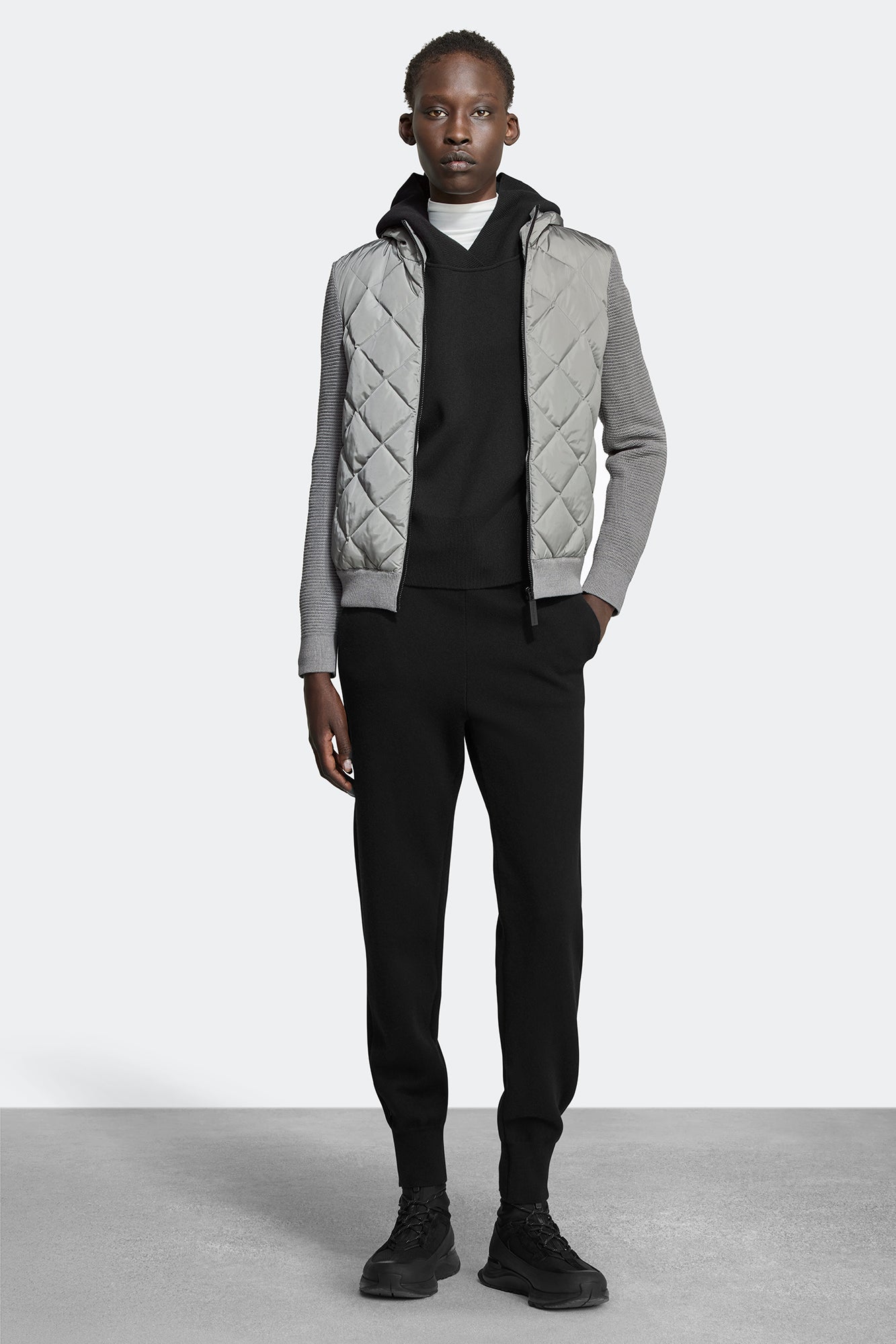 HyBridge Quilted Knit Hoody Black Label