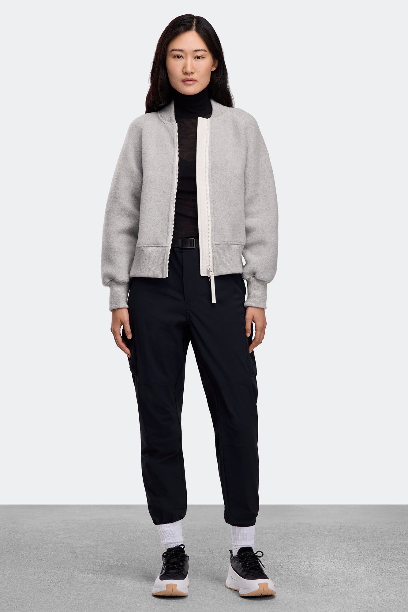 Sierra Fleece Bomber White Label